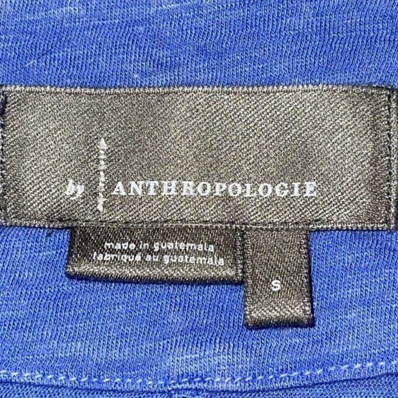 Anthropologie Blue Twist Knot Tee Blouse Sz. S - Picture 6 of 13